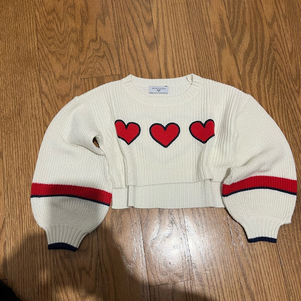 Monalisa girls heart sweater size 4